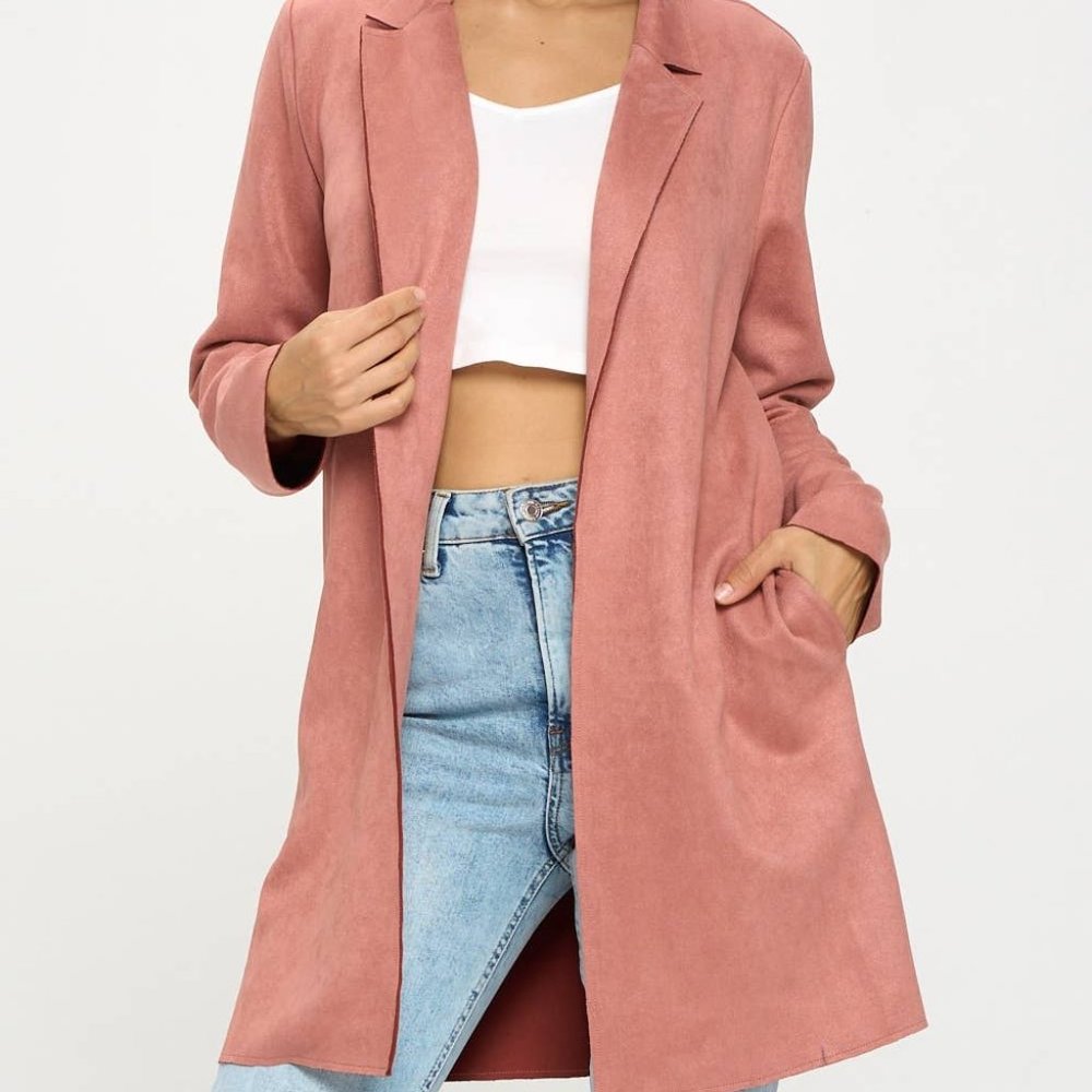 SUEDE BLAZER - MAUVE
